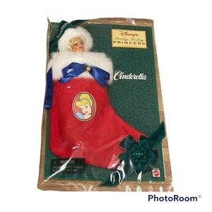 Vintage Disney Holiday Stocking Princess Avon Exclusive Cinderella 1997 NEW
